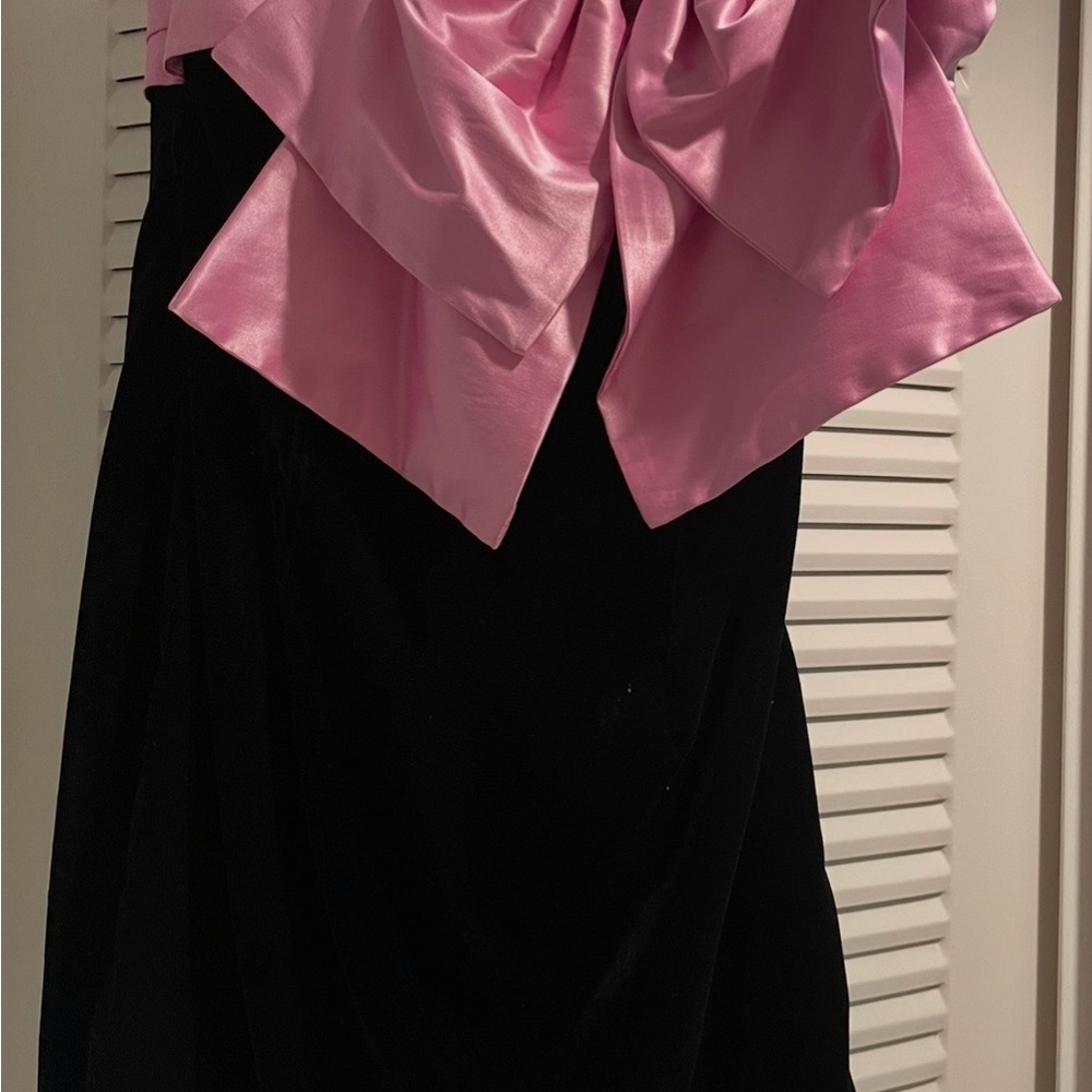 Alterd State Strapless Evening Dress with Ponk Bow